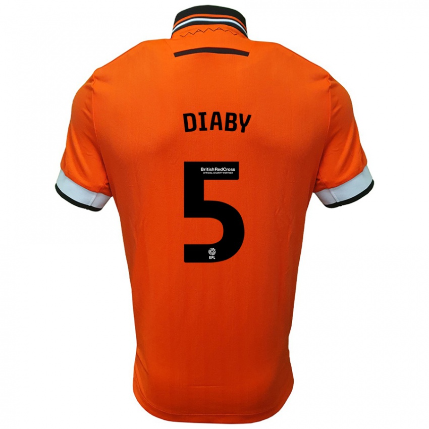 Niño Camiseta Bambo Diaby #5 Naranja Blanco 2ª Equipación 2024/25 La Camisa Argentina