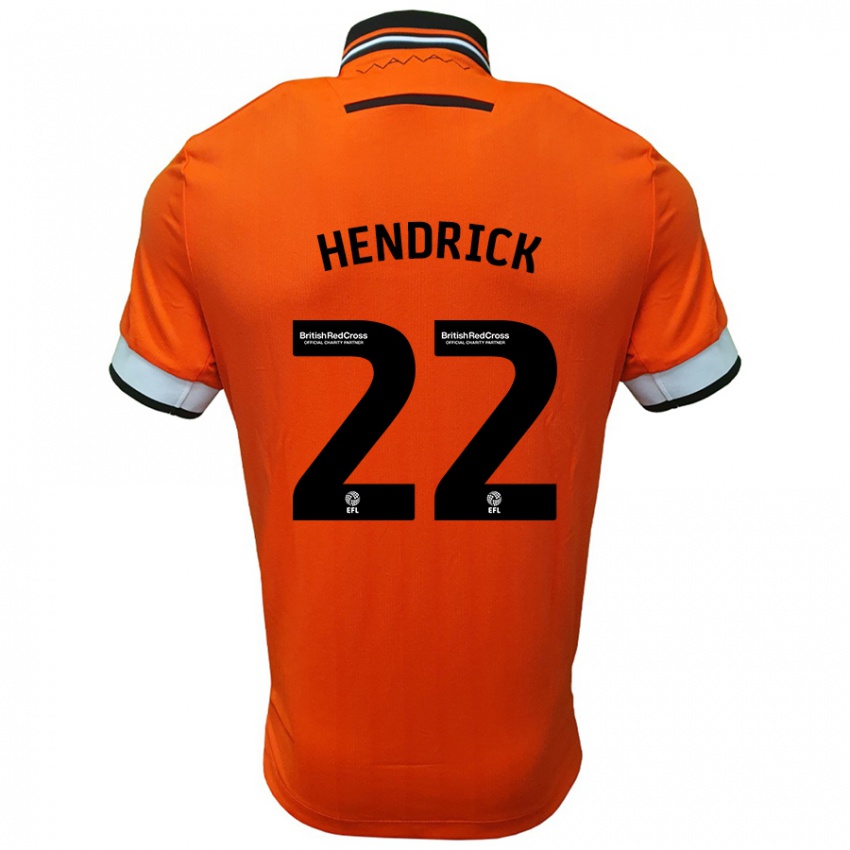 Niño Camiseta Jeff Hendrick #22 Naranja Blanco 2ª Equipación 2024/25 La Camisa Argentina