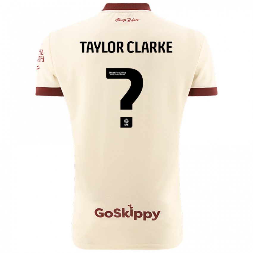 Niño Camiseta Omar Taylor-Clarke #0 Crema Blanco 2ª Equipación 2024/25 La Camisa Argentina