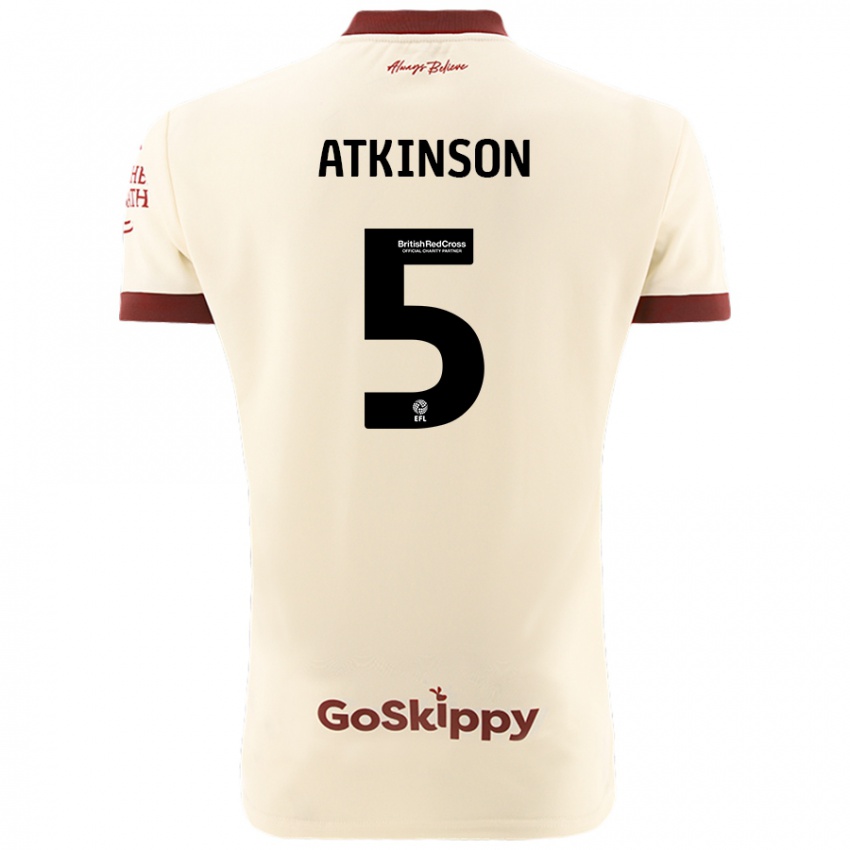 Niño Camiseta Rob Atkinson #5 Crema Blanco 2ª Equipación 2024/25 La Camisa Argentina