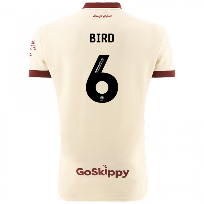 Niño Camiseta Max Bird #6 Crema Blanco 2ª Equipación 2024/25 La Camisa Argentina