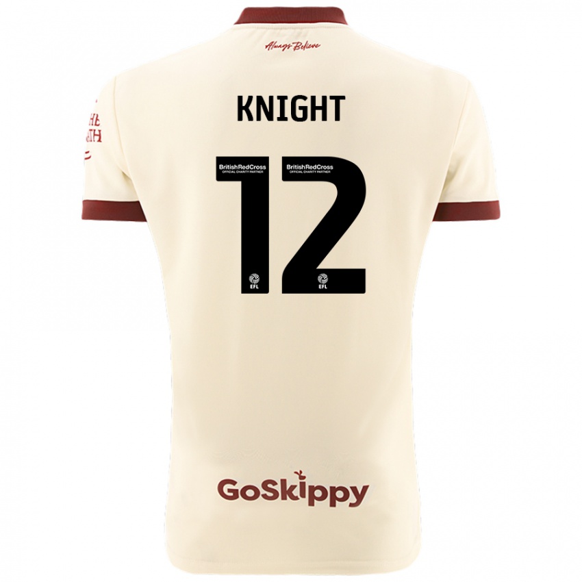 Niño Camiseta Jason Knight #12 Crema Blanco 2ª Equipación 2024/25 La Camisa Argentina