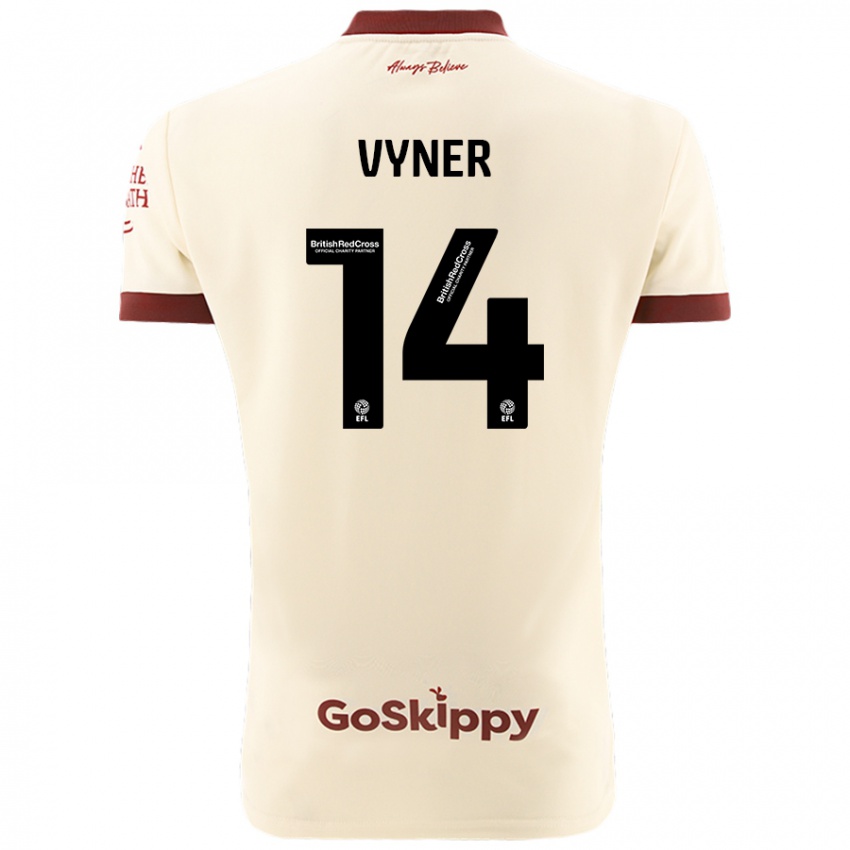 Niño Camiseta Zak Vyner #14 Crema Blanco 2ª Equipación 2024/25 La Camisa Argentina