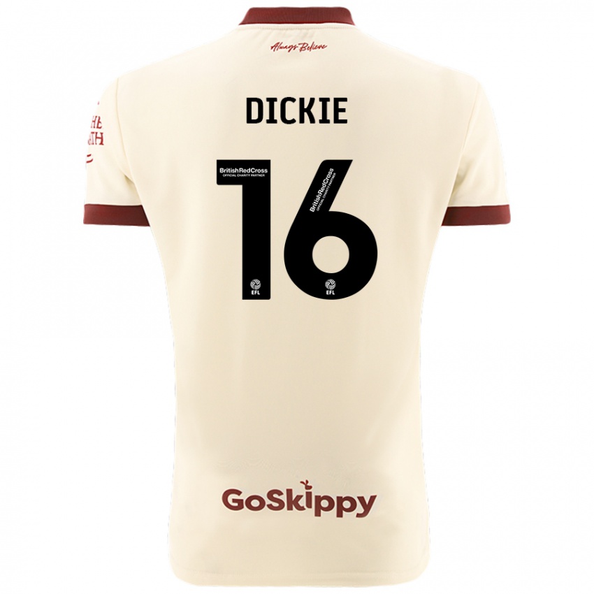 Niño Camiseta Rob Dickie #16 Crema Blanco 2ª Equipación 2024/25 La Camisa Argentina