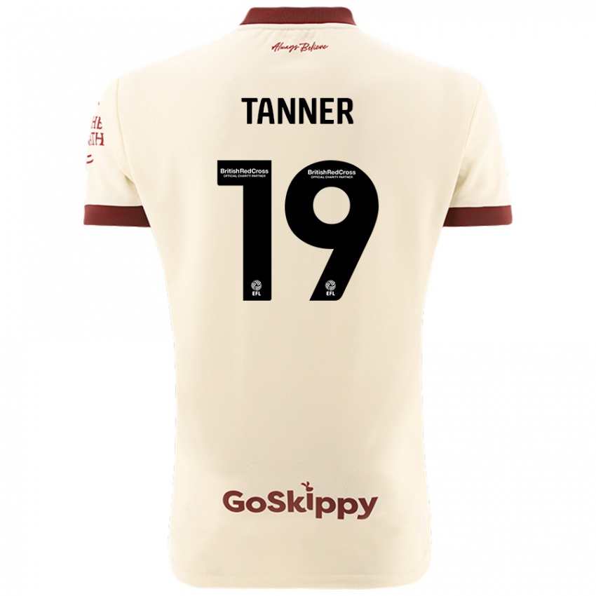 Niño Camiseta George Tanner #19 Crema Blanco 2ª Equipación 2024/25 La Camisa Argentina