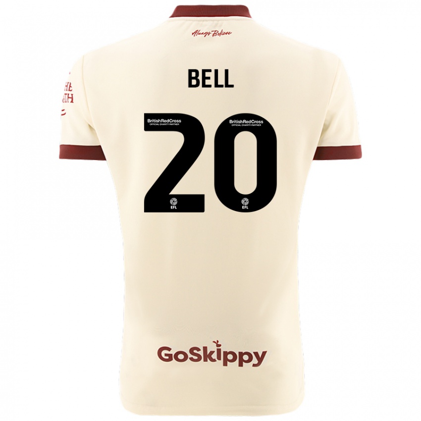 Niño Camiseta Sam Bell #20 Crema Blanco 2ª Equipación 2024/25 La Camisa Argentina