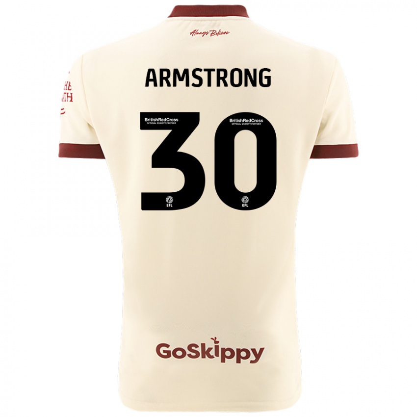 Niño Camiseta Sinclair Armstrong #30 Crema Blanco 2ª Equipación 2024/25 La Camisa Argentina