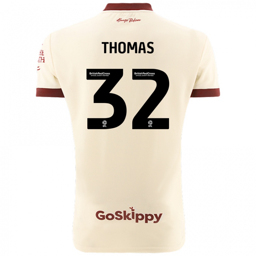 Niño Camiseta Lewis Thomas #32 Crema Blanco 2ª Equipación 2024/25 La Camisa Argentina