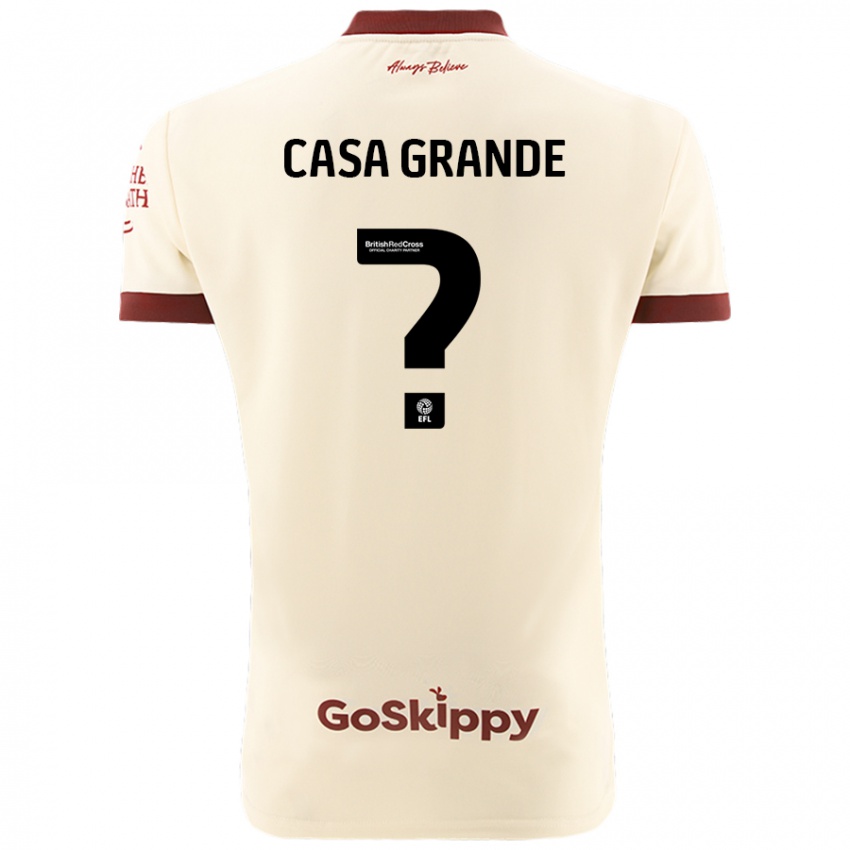 Niño Camiseta Josey Casa-Grande #0 Crema Blanco 2ª Equipación 2024/25 La Camisa Argentina