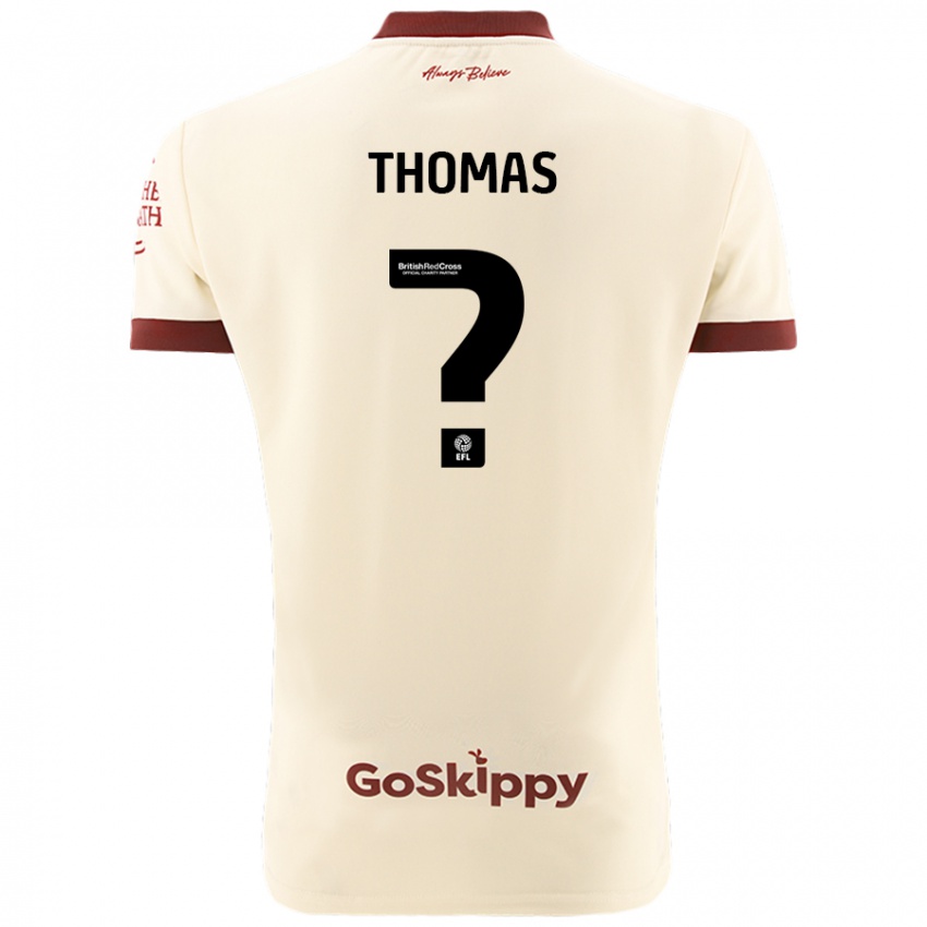 Niño Camiseta Olly Thomas #0 Crema Blanco 2ª Equipación 2024/25 La Camisa Argentina