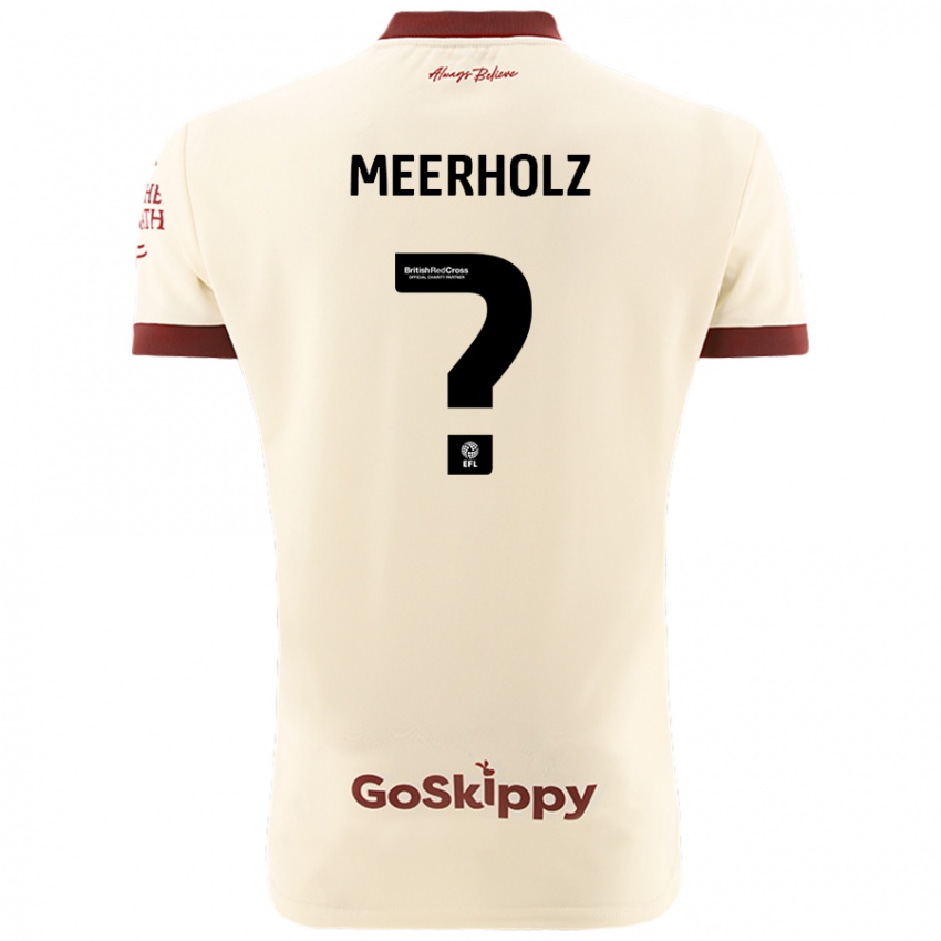 Niño Camiseta Jed Meerholz #0 Crema Blanco 2ª Equipación 2024/25 La Camisa Argentina