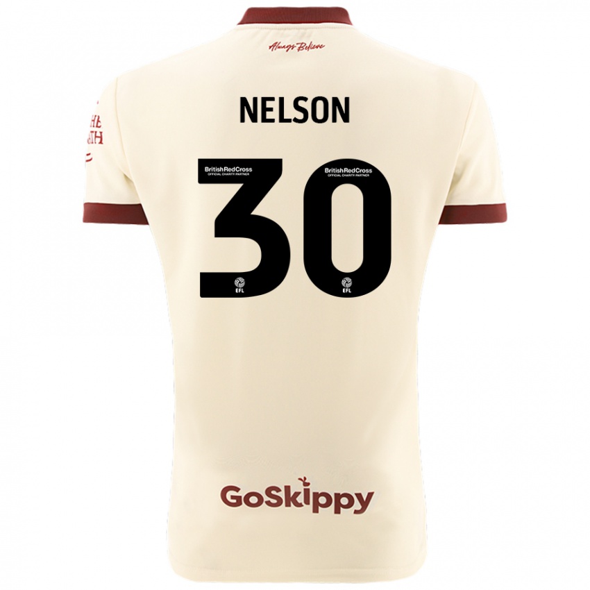 Niño Camiseta Raekwon Nelson #30 Crema Blanco 2ª Equipación 2024/25 La Camisa Argentina