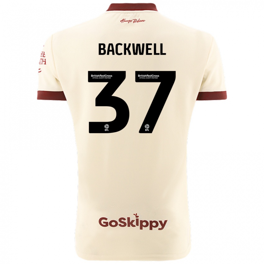 Niño Camiseta Tommy Backwell #37 Crema Blanco 2ª Equipación 2024/25 La Camisa Argentina