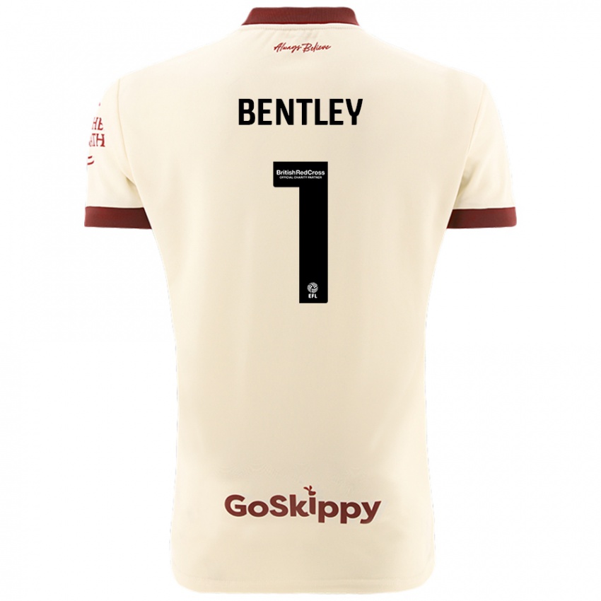 Niño Camiseta Fran Bentley #1 Crema Blanco 2ª Equipación 2024/25 La Camisa Argentina