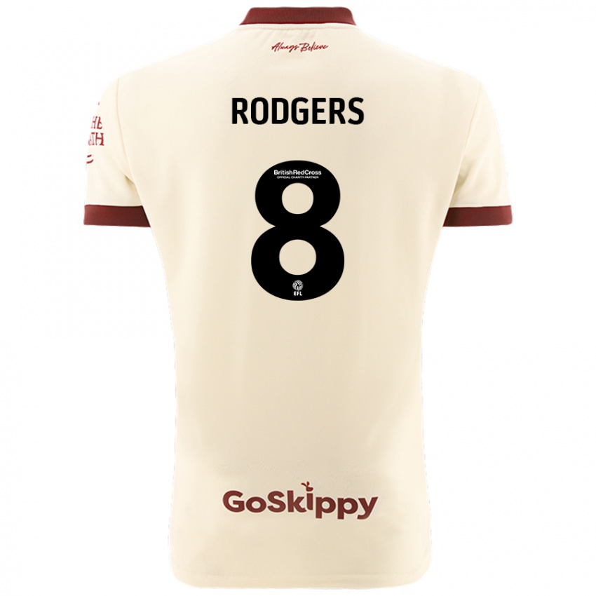 Niño Camiseta Amy Rodgers #8 Crema Blanco 2ª Equipación 2024/25 La Camisa Argentina