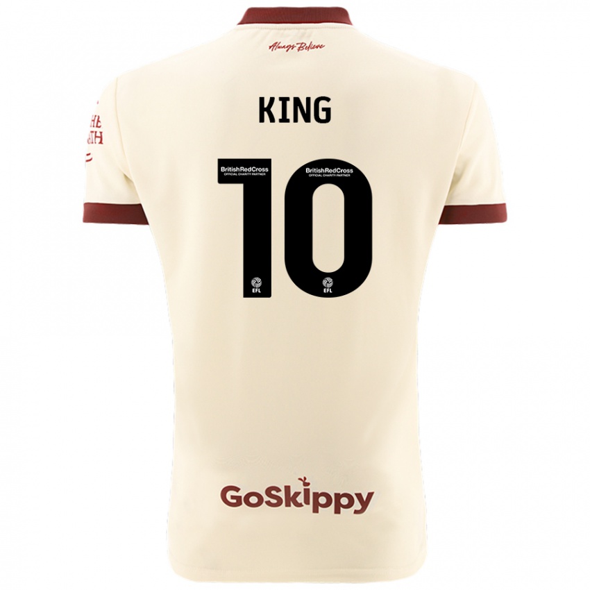 Niño Camiseta Andy King #10 Crema Blanco 2ª Equipación 2024/25 La Camisa Argentina