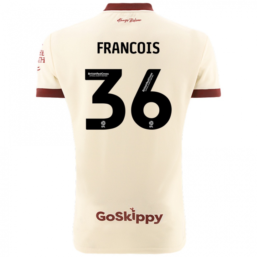 Niño Camiseta Marlee Francois #36 Crema Blanco 2ª Equipación 2024/25 La Camisa Argentina