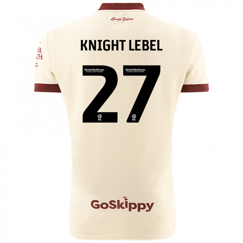 Niño Camiseta Jamie Knight-Lebel #27 Crema Blanco 2ª Equipación 2024/25 La Camisa Argentina