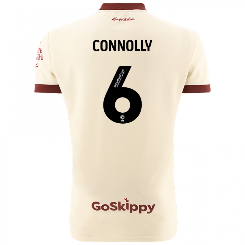 Niño Camiseta Megan Connolly #6 Crema Blanco 2ª Equipación 2024/25 La Camisa Argentina