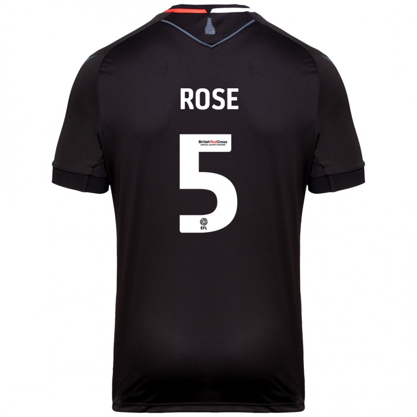 Niño Camiseta Michael Rose #5 Negro 2ª Equipación 2024/25 La Camisa Argentina