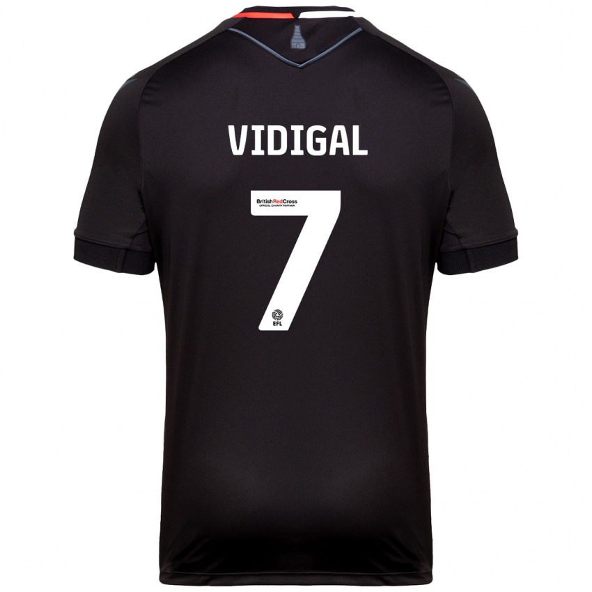 Niño Camiseta André Vidigal #7 Negro 2ª Equipación 2024/25 La Camisa Argentina