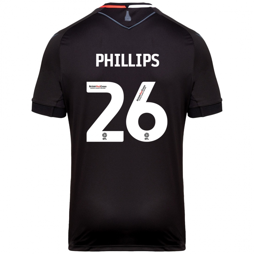 Niño Camiseta Ashley Phillips #26 Negro 2ª Equipación 2024/25 La Camisa Argentina