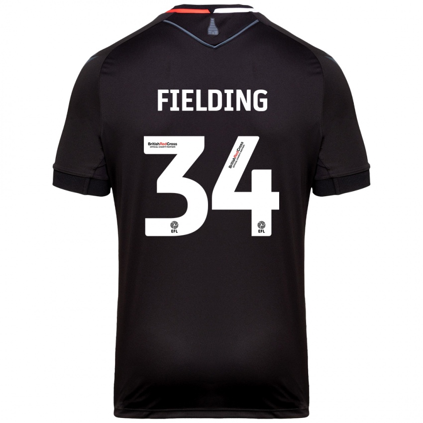 Niño Camiseta Frank Fielding #34 Negro 2ª Equipación 2024/25 La Camisa Argentina