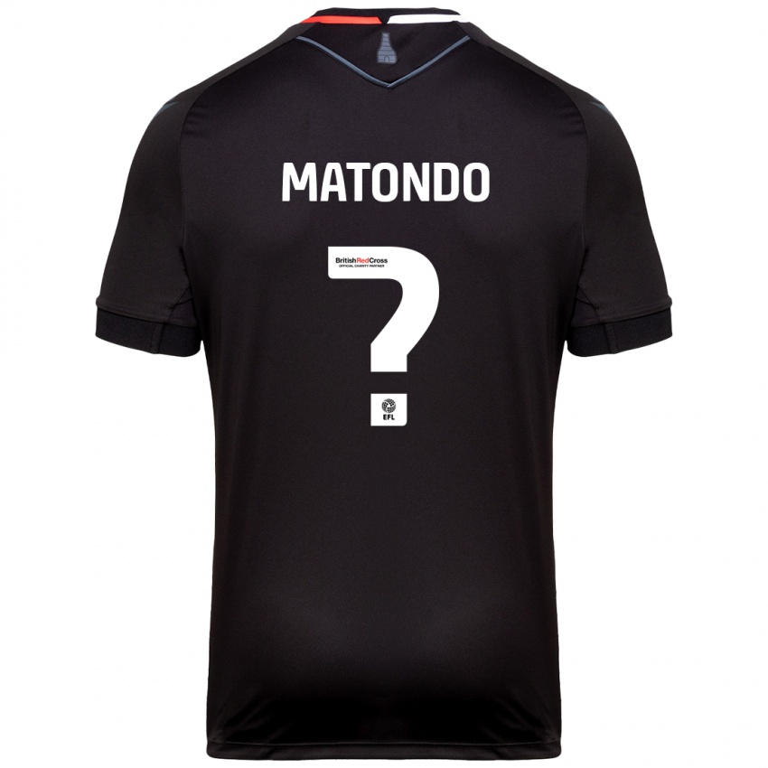 Niño Camiseta Japhet Matondo #0 Negro 2ª Equipación 2024/25 La Camisa Argentina