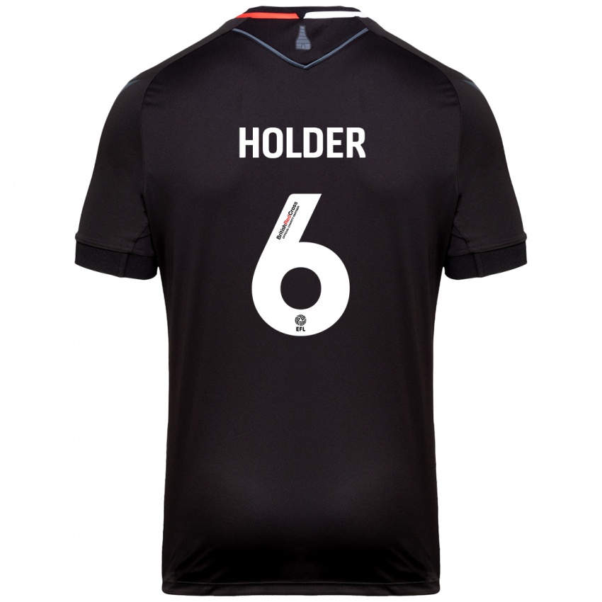 Niño Camiseta Molly Holder #6 Negro 2ª Equipación 2024/25 La Camisa Argentina