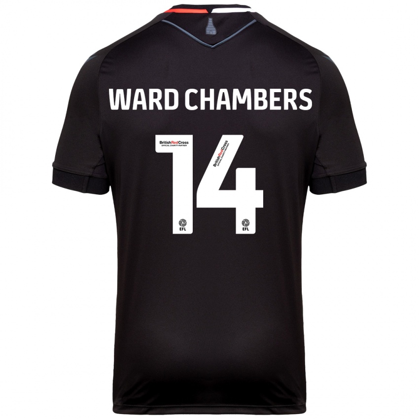 Niño Camiseta Courtnay Ward-Chambers #14 Negro 2ª Equipación 2024/25 La Camisa Argentina