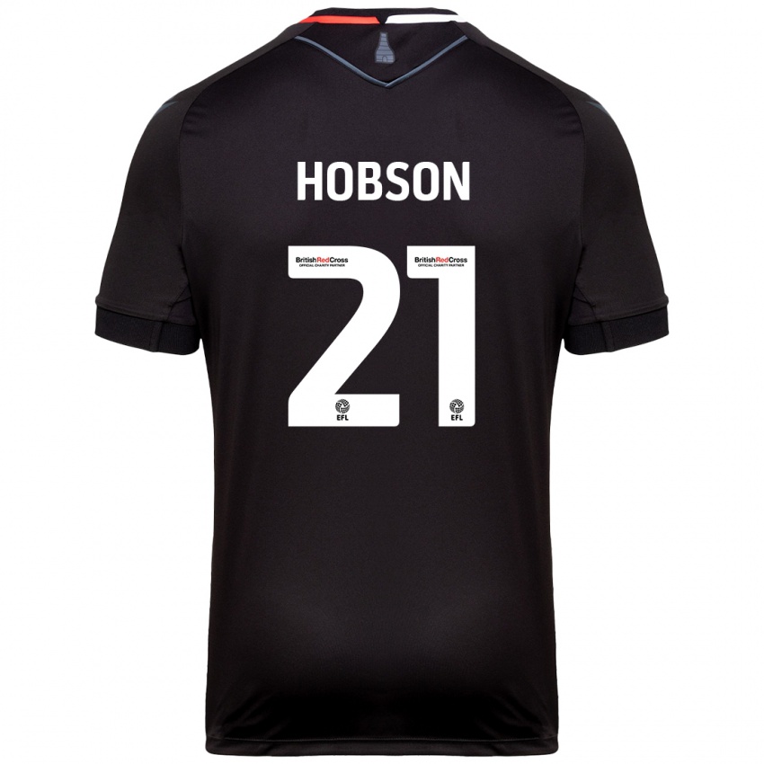 Niño Camiseta Elizabeth Hobson #21 Negro 2ª Equipación 2024/25 La Camisa Argentina