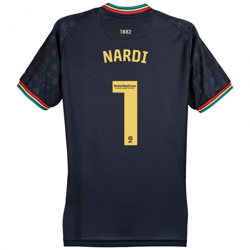 Niño Camiseta Paul Nardi #1 Azul Marino Oscuro 2ª Equipación 2024/25 La Camisa Argentina