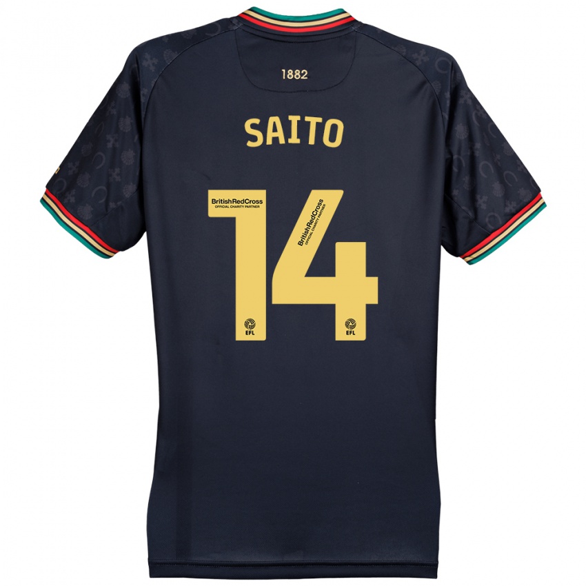 Niño Camiseta Koki Saito #14 Azul Marino Oscuro 2ª Equipación 2024/25 La Camisa Argentina