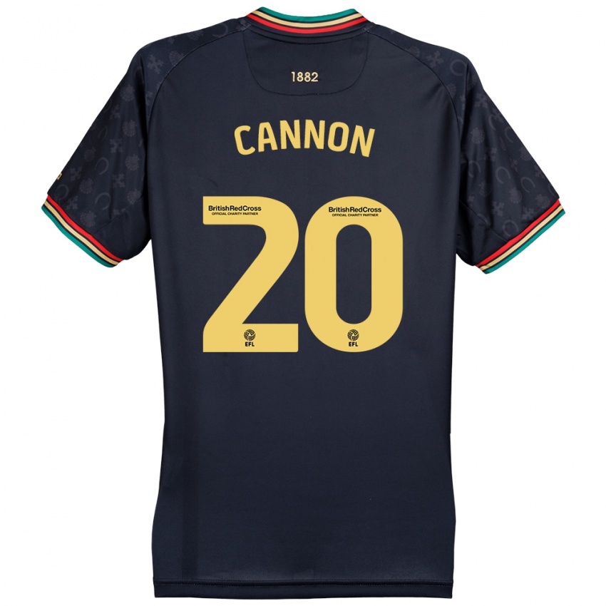 Niño Camiseta Reggie Cannon #20 Azul Marino Oscuro 2ª Equipación 2024/25 La Camisa Argentina