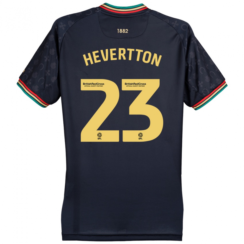 Niño Camiseta Hevertton #23 Azul Marino Oscuro 2ª Equipación 2024/25 La Camisa Argentina