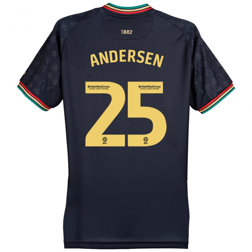 Niño Camiseta Lucas Andersen #25 Azul Marino Oscuro 2ª Equipación 2024/25 La Camisa Argentina