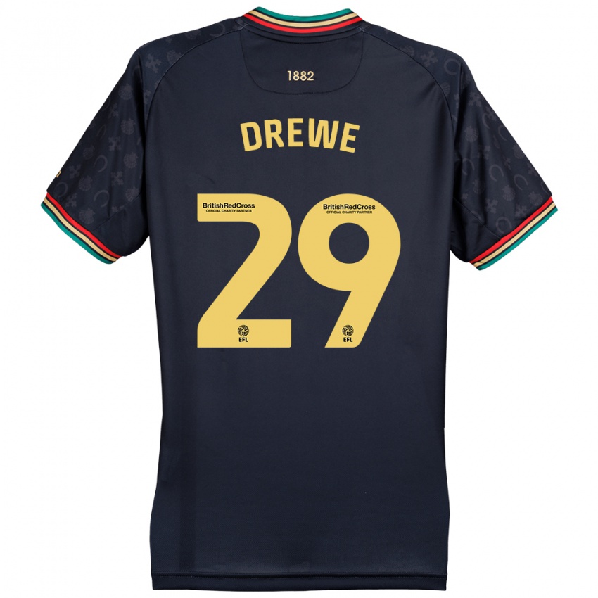 Niño Camiseta Aaron Drewe #29 Azul Marino Oscuro 2ª Equipación 2024/25 La Camisa Argentina