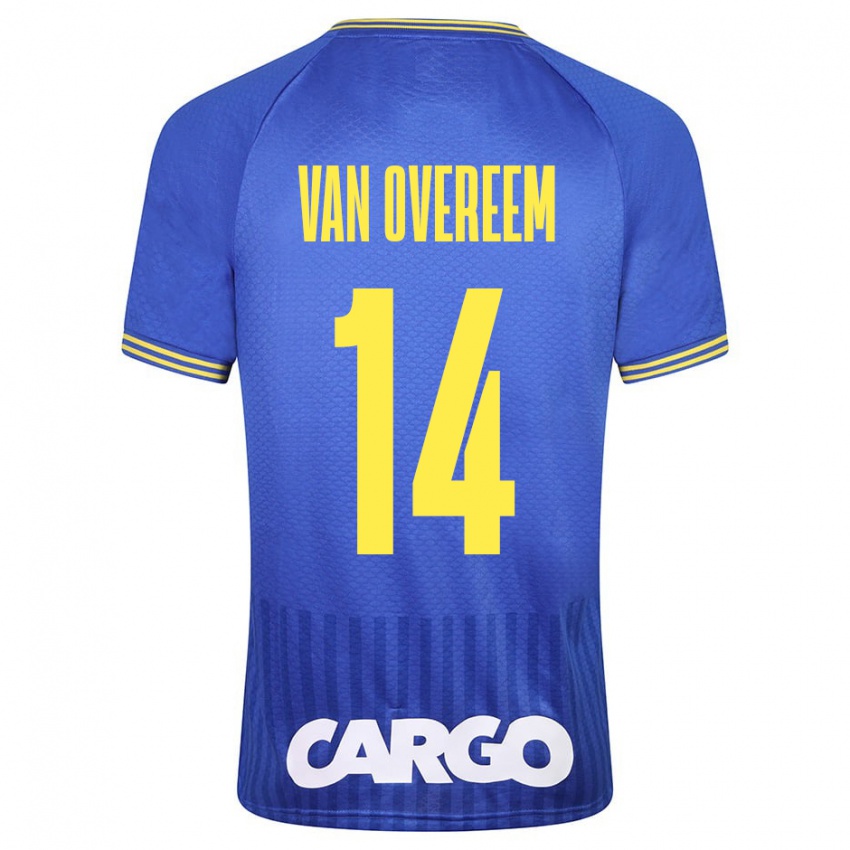 Niño Camiseta Joris Van Overeem #14 Blanco 2ª Equipación 2024/25 La Camisa Argentina