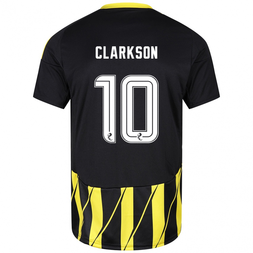 Niño Camiseta Leighton Clarkson #10 Negro Amarillo 2ª Equipación 2024/25 La Camisa Argentina