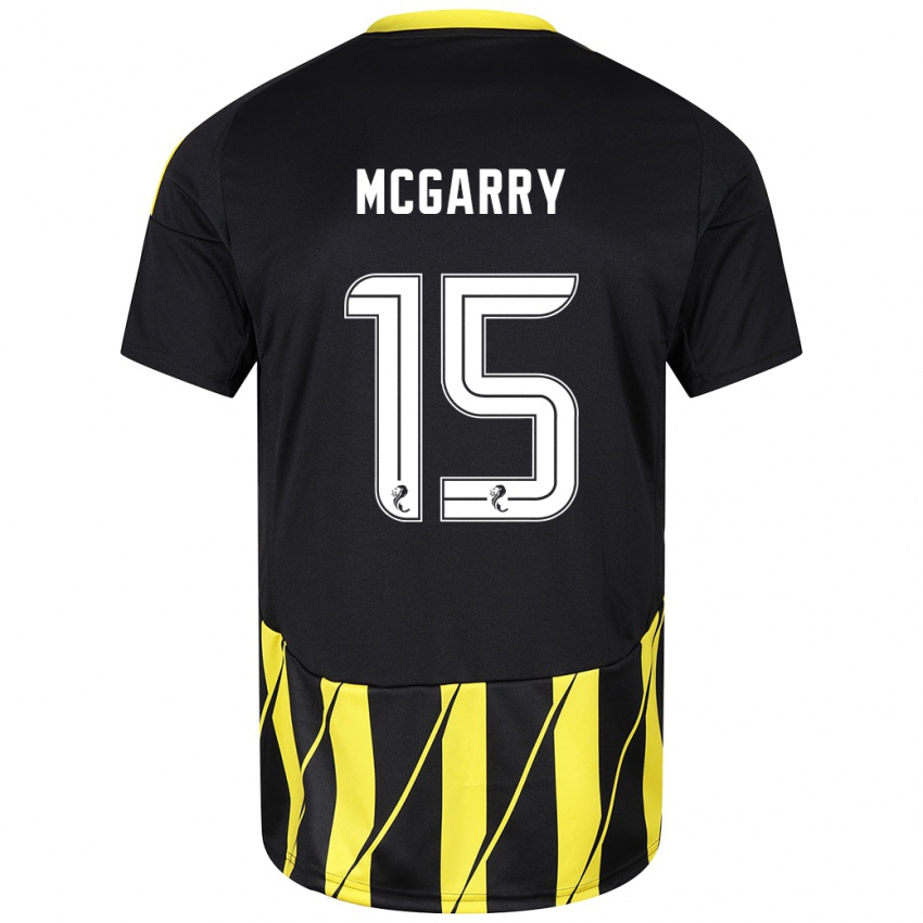 Niño Camiseta James Mcgarry #15 Negro Amarillo 2ª Equipación 2024/25 La Camisa Argentina