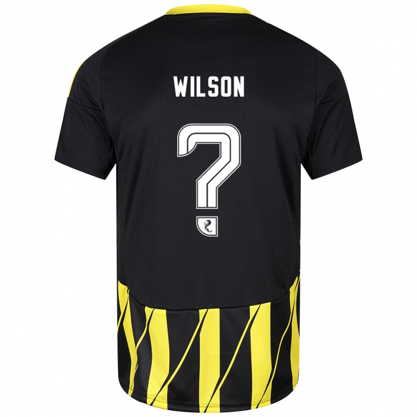 Niño Camiseta Cameron Wilson #0 Negro Amarillo 2ª Equipación 2024/25 La Camisa Argentina