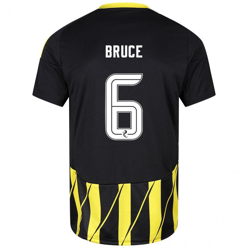 Niño Camiseta Natasha Bruce #6 Negro Amarillo 2ª Equipación 2024/25 La Camisa Argentina