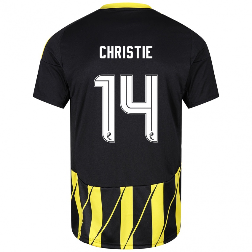 Niño Camiseta Mya Christie #14 Negro Amarillo 2ª Equipación 2024/25 La Camisa Argentina