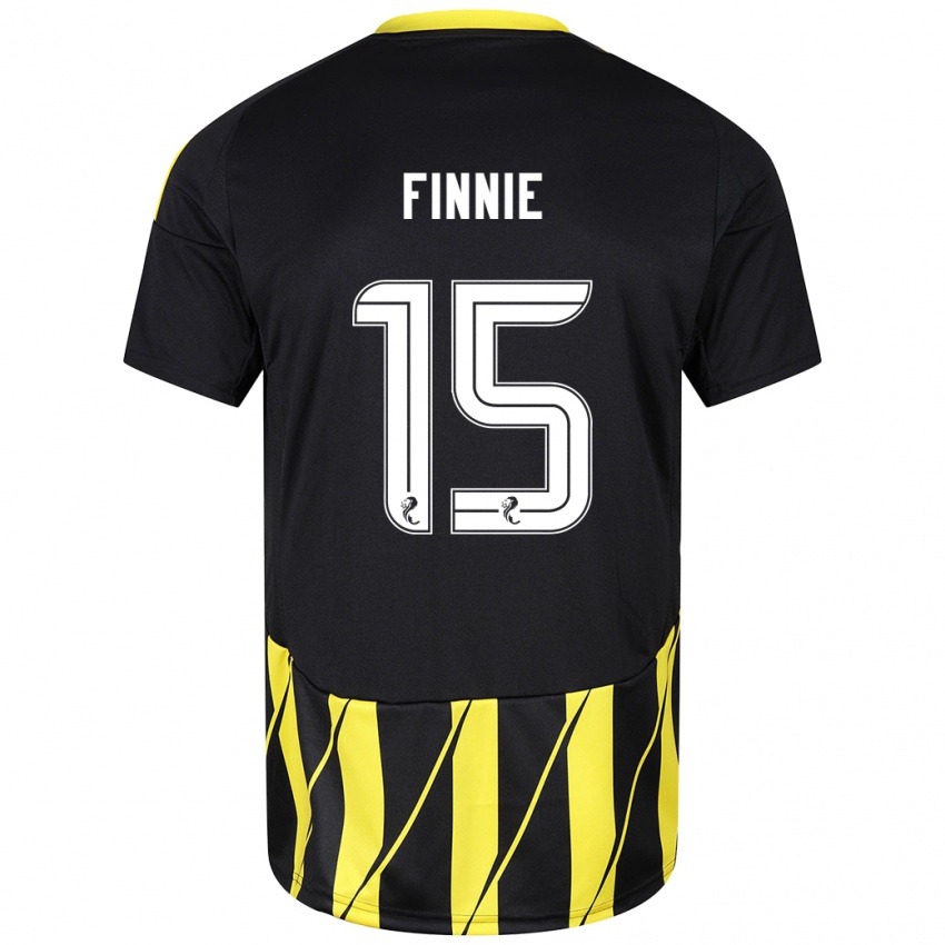 Niño Camiseta Maddison Finnie #15 Negro Amarillo 2ª Equipación 2024/25 La Camisa Argentina