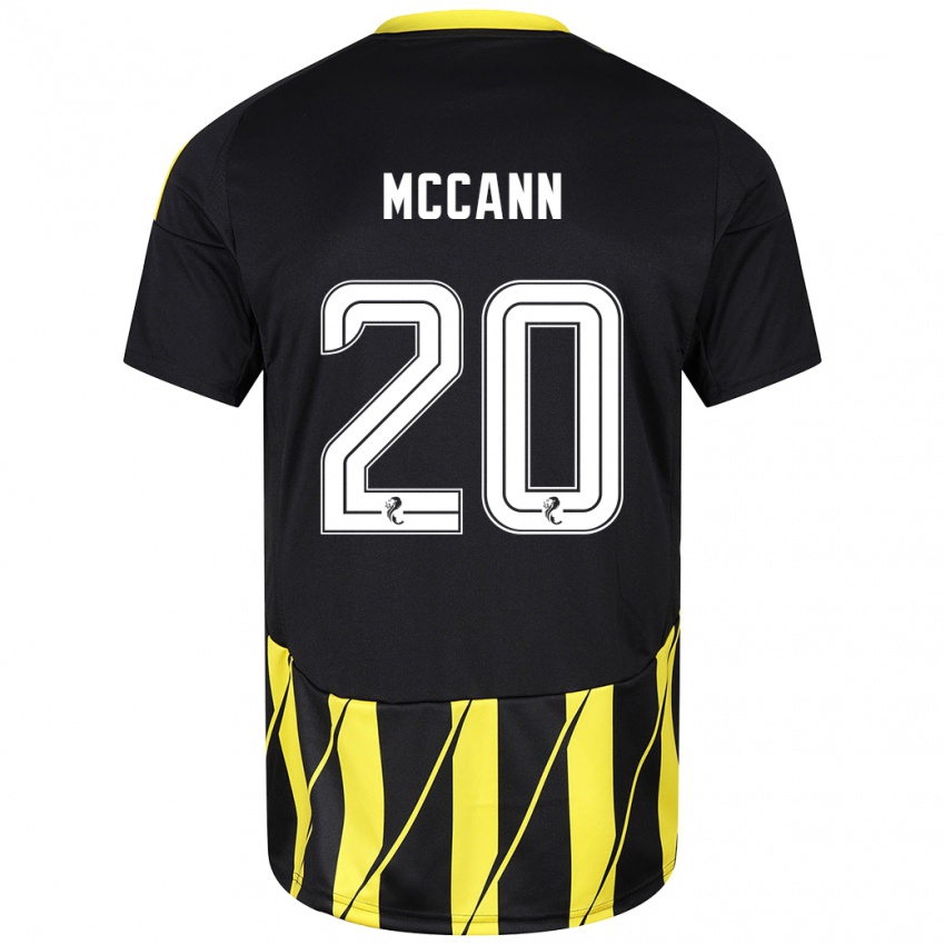 Niño Camiseta Annalisa Mccann #20 Negro Amarillo 2ª Equipación 2024/25 La Camisa Argentina