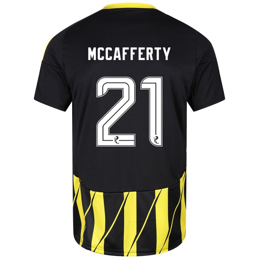 Niño Camiseta Eirinn Mccafferty #21 Negro Amarillo 2ª Equipación 2024/25 La Camisa Argentina