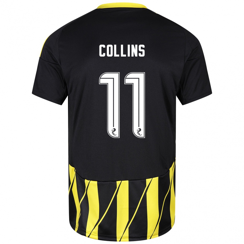 Niño Camiseta Bailley Collins #11 Negro Amarillo 2ª Equipación 2024/25 La Camisa Argentina