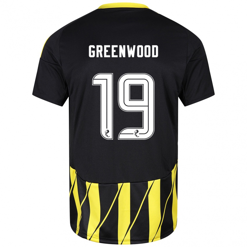 Niño Camiseta Brodie Greenwood #19 Negro Amarillo 2ª Equipación 2024/25 La Camisa Argentina