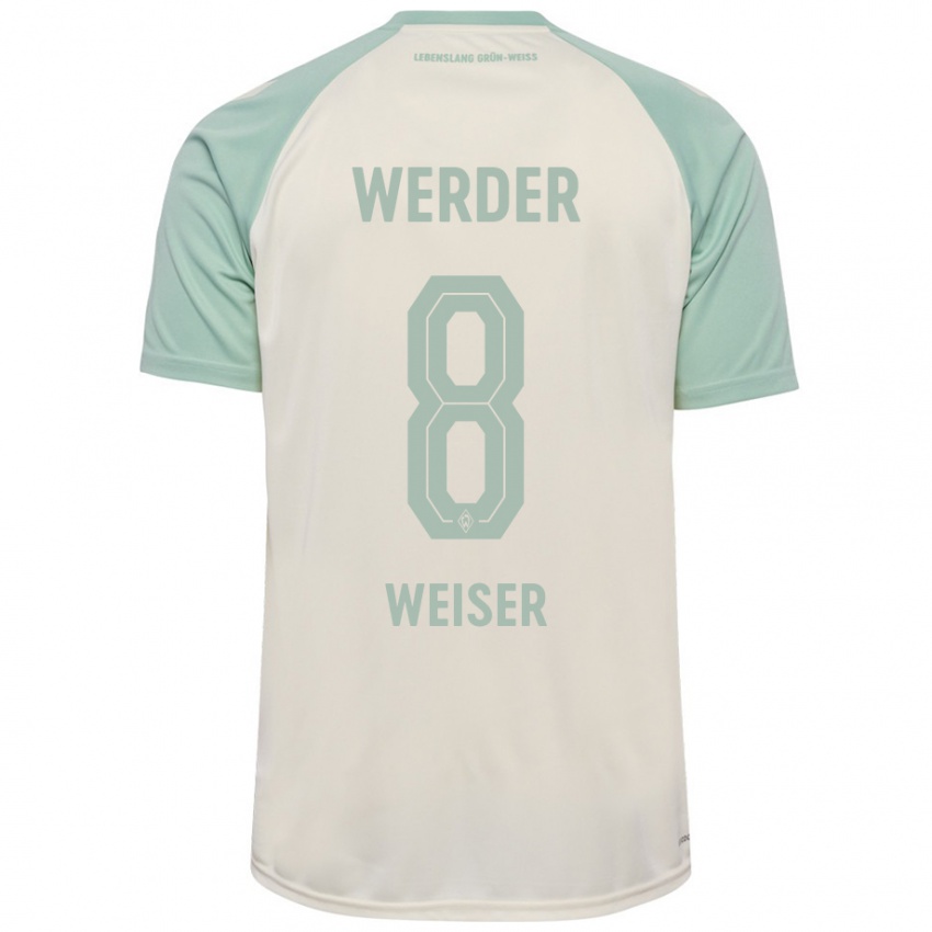 Niño Camiseta Mitchell Weiser #8 Blanquecino Verde Claro 2ª Equipación 2024/25 La Camisa Argentina