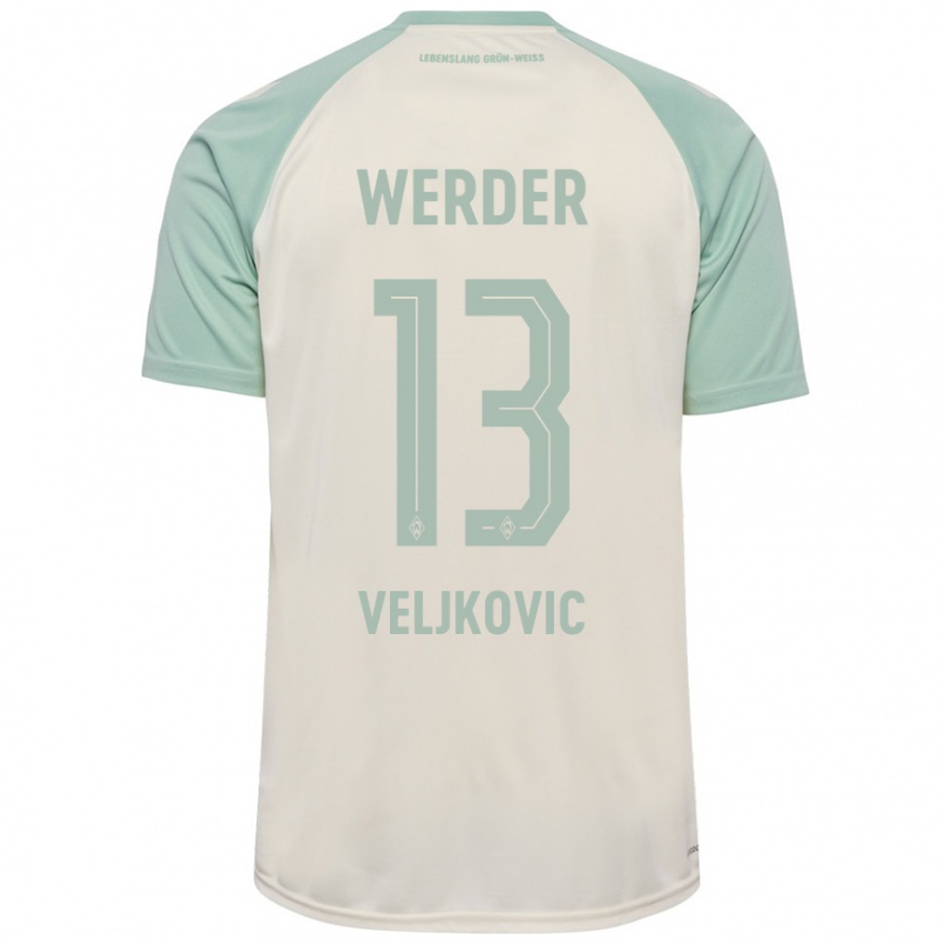 Niño Camiseta Milos Veljkovic #13 Blanquecino Verde Claro 2ª Equipación 2024/25 La Camisa Argentina